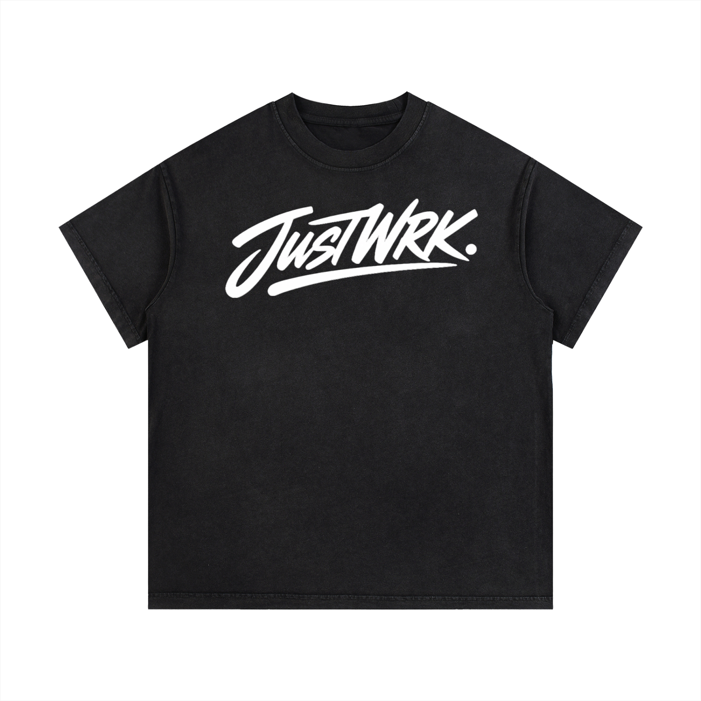JustWrk Logo Tee - Vintage Wash Cotton T-Shirt