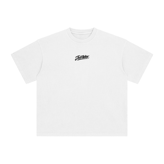 JustWrk Script Tee - Vintage Wash Cotton T-Shirt